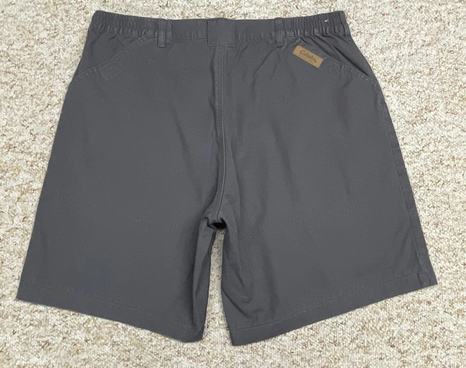 Shorts Cabelas Cargo Masculino 38 Bolsos de Trabalho para Caminhada ao Ar Livre Cintura Elástica Cinza Escuro - Imagem 2 de 4