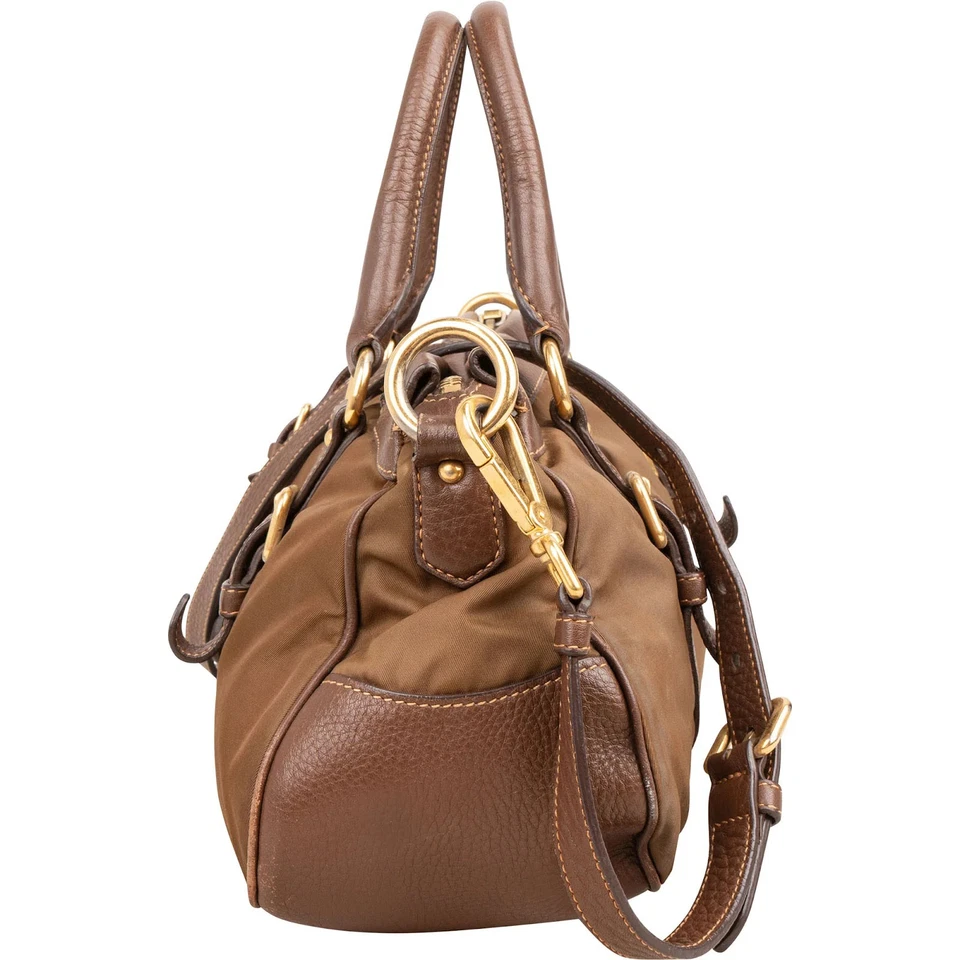 Prada Tessuto Vitello Daino Bauletto Satchel Handbag Tasche - Bild 3 von 4