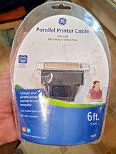 GE Parallel Printer Cable 6 ft DB25 M to CEN36 M 96208 New Old Stock NIP