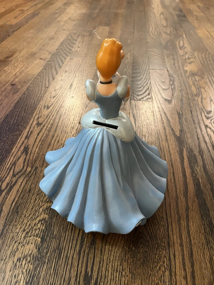 Walt Disney 10.5” Princess Cinderella Coin Piggy Bank With Plug/stoppet - Image 4 of 4