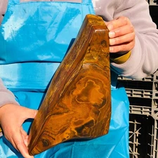 4080g Natural Tiger Eye Stone Quartz Crystal Rough Polished Specimen