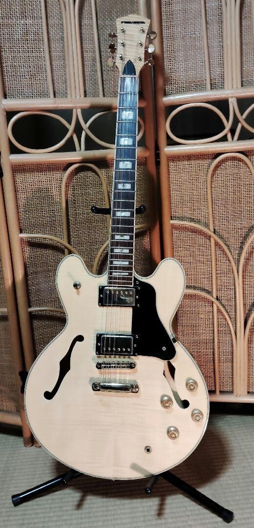 ギター PLAYTECH SA500 Flame Natural PLAYTECH SA500 Flame Natural semi-acoustic guitar from Japan
