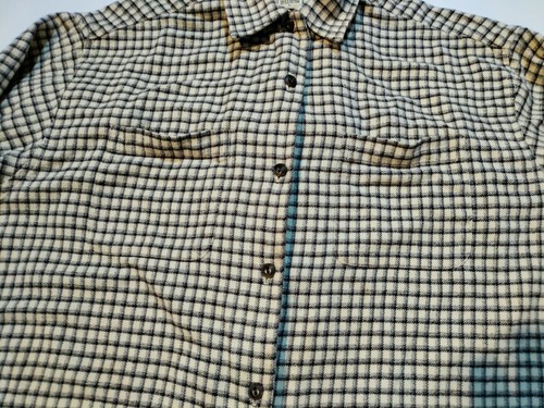 Eddie Bauer Mens Size L Black White Check Plaid Casual Button Down Shirt - Picture 3 of 7