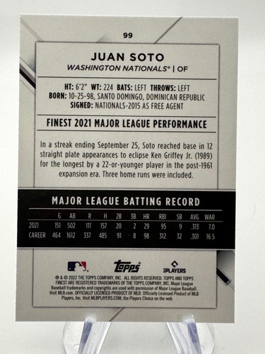 2022 Topps Finest MLB Baseball Cards 1-100 UPick You Pick From List Lot - Picture 170 of 172