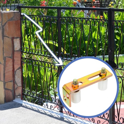 Rodillo guía puerta corredera con soporte de poste L, puerta enrollable doble ajustable de nailon - Imagen 6 de 11