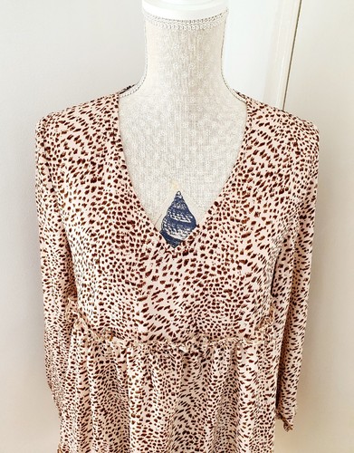SHEIN Mini Abito Estivo Stampa Dalmata Chiffon Smock Taglia S UK 8 - Foto 8 di 13
