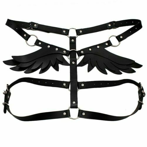 for Women Pink PU Leather Bondage Straps Bra Cage ic Garter Sexy Lingerie  (Color : Black Belt 1, Size : One Size) (Black Belt 6 One Size)