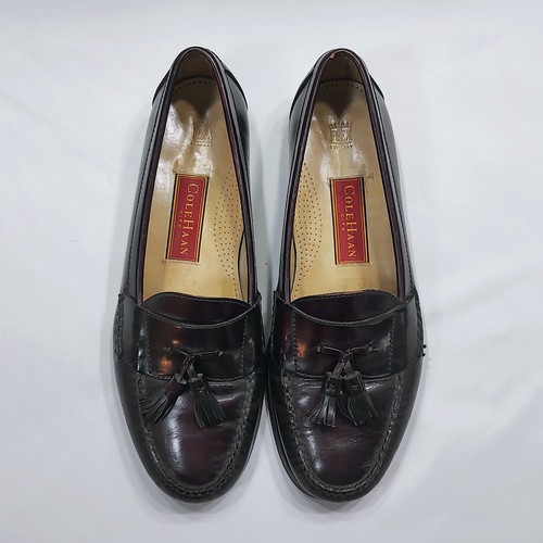 Cole Haan F1 3507 Burgundy Tassel Slip-On Leather Loafer Shoes Men's US 11.5 - Picture 4 of 11