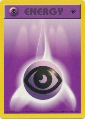 Pokemon Card - Base 101/102 - PSYCHIC ENERGY (common) **1st Edition** - NM