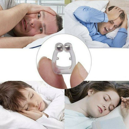 2x Anti Snore Magnetic Silicone Nose Clip Stop Snoring Apnea Aid Device Stopper - Picture 6 of 8