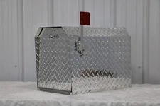 Heavy Duty Aluminum Diamond Plate 14 Gauge Mailbox Jumbo Size