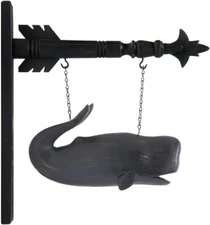 K&K Interiors Arrow Replacement Decorative Hanging Sign, Black,Plaques & Signs