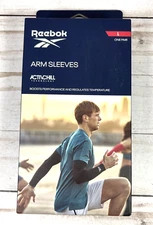 Reebok Arm Sport Compression Sleeves ActivChill Size Adult Large Black