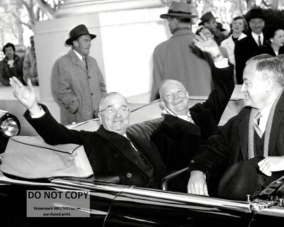 PRESIDENT HARRY TRUMAN w/ SUCCESSOR DWIGHT D. EISENHOWER - 8X10 PHOTO (AB-448)
