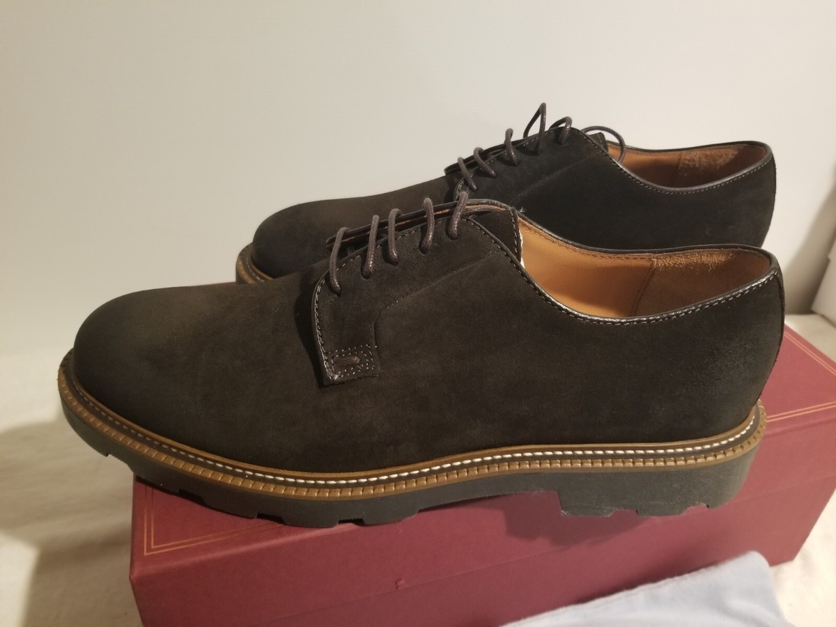 Bruno Magli Groover Dark Brown Suede Plain Toe Derby Made in Italy Men’s Size 11 Bruno Magli Suede Brown Dress Shoes for Men for sale | eBay main image 3