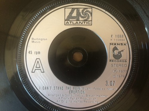 ERUPTION I CAN'T STAND THE RAIN ATLANTIC REISSUE 7" 45 K 11068