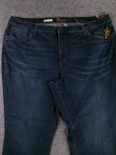 Kut From The Kloth Jeans Women 22W Blue Katy Boyfriend Fit Dark Wash Capsule NEW - Picture 2 of 19