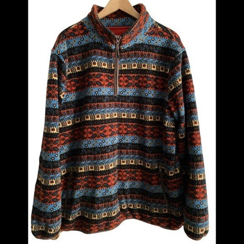 PACSUN Multicolor Patterned Quarter Zip 