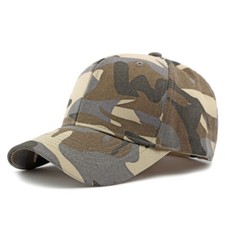 Men Adjustable Baseball Cap Camouflage Pattern Soft Top Outdoor Sport Hat Casual