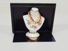 Dollhouse Jewelry Bust with Necklaces by Reutter Porcelain 1:12 Scale Miniature
