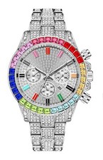 Iced Out Multi Colored Luxury Watch