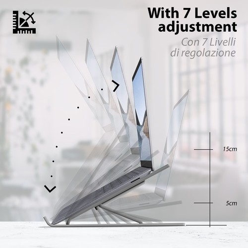 Comodino 2.0 Supporto PC Portatile, Supporto Notebook Ventilato,Laptop Stand - Zdjęcie 6 z 6