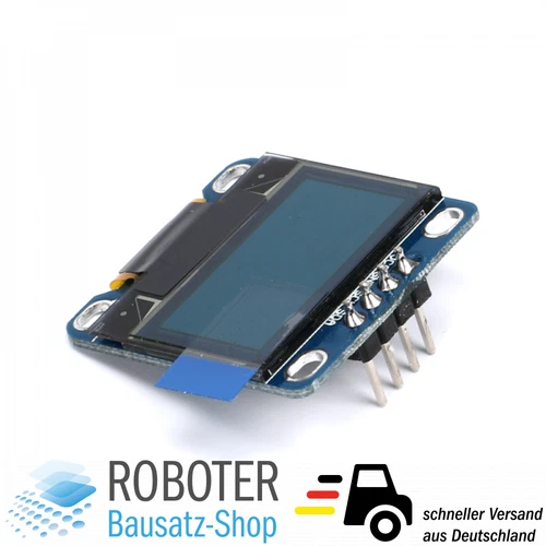 0.96" OLED Display Blau / Gelb zweifarbig  I2C/IIC/TWI 128x64 Pixel für Arduino