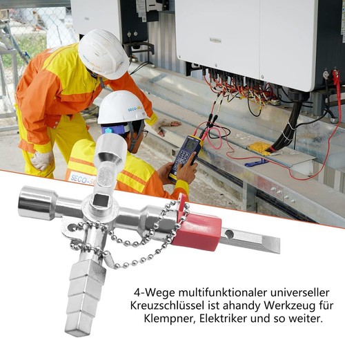 2 Stück Multifunktionale Schaltschrankschlüssel 4 Wege Multifunktionsschlüssel - Bild 6 von 9