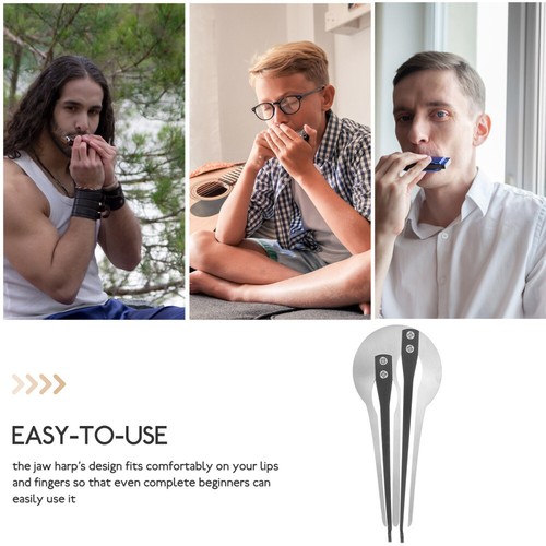 Jaw Harp Jews Harp Mouth Harp Portable Mouth Musical Instrument Metal Jaw Harp - Foto 2 di 12