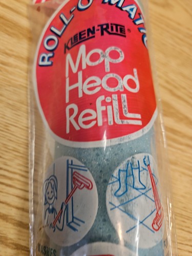 KLEEN RITE Originale Roll-O-Matic 8-1/2" Scrubber Mop Testa Ricarica 1185R NOS - Foto 5 di 9