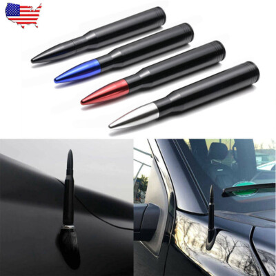Universal 5.5'' Screw Black Car Bullet Style Antenna Aluminum Radio FM Antena BH