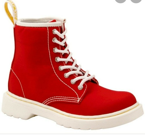 white canvas doc martens