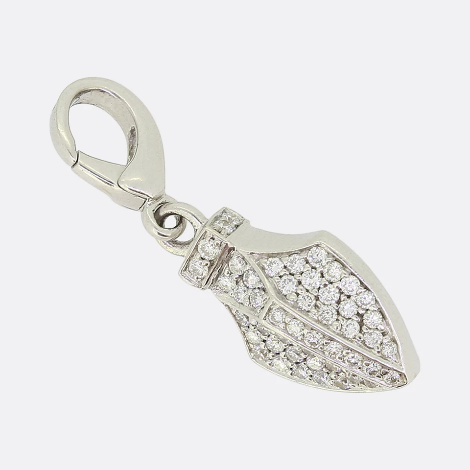 Dije de diamantes de oro - Dije de carcaj de diamantes Theo Fennell oro blanco de 18 quilates Foto 2 de 3