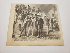 Impeachment Reporters in the Senate Lobby Seekinh Information c. 1868 Engraving