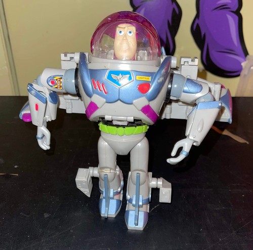 Buzz Lightyear Mega Morpher Toy Story 2 Transformer Silver Action 8" Figure - Picture 1 of 2