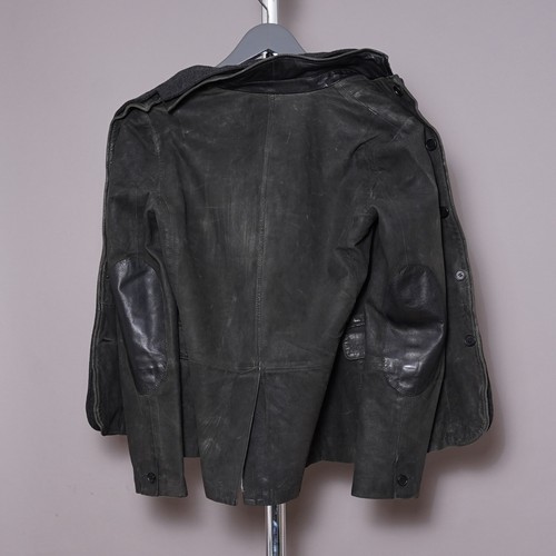 ALL SAINTS Suede Leather Blazer Jacket SMALL Mens Grey SURVEY Celebrity Waxed S - Picture 16 of 22