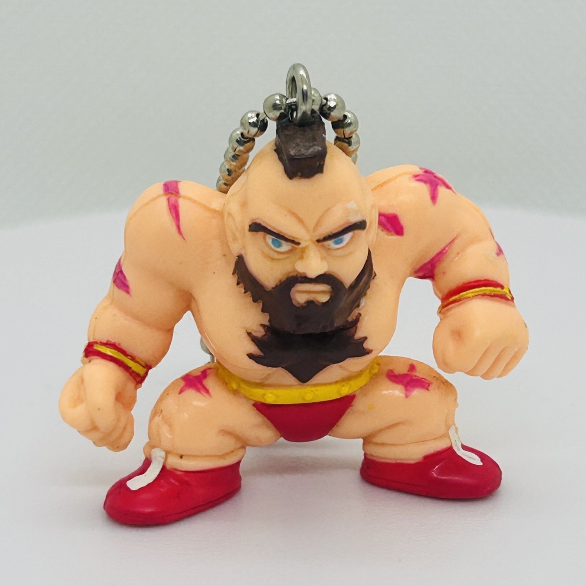 Vintage Capcom Bandai Street Fighter Zangief Mini Figure Keychain