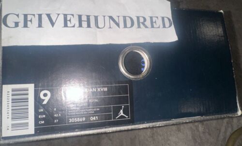 RARO 2003 OG Jordan 18 XVIII Negro Gamuza Deporte Real EE. UU. Para hombres Talla 9 305869-041 - Imagen 13 de 13