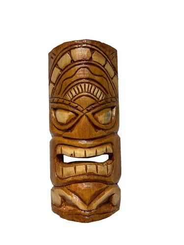 Wall Hanging Tribal Tiki Mask - Albesia Wood - Hand Carved - Picture 5 of 6