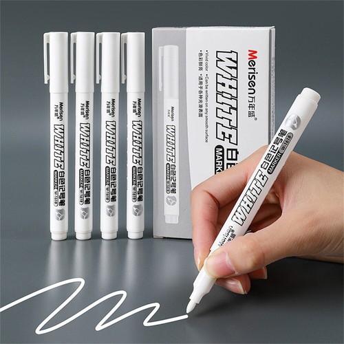 White Paint Marker Permanent Pen For Metal, Art, Wood, Paper, Plastic, Drawing - Afbeelding 1 van 9