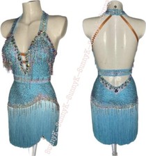 Tassel Latin Dance Dress Clothing Salsa Costume Ballroom Competition SMOOTH