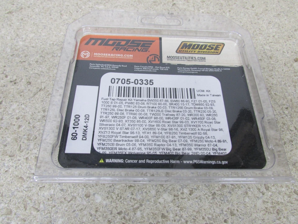 KIT DE RECONSTRUCCIÓN PETCOCK YAMAHA TTR90 TTR125 TTR125L TTR230 TTR250 TTR COMBUSTIBLE ALCE Foto 2 de 3