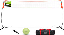 Portable Volleyball Training Net 12FT/18FT - Adjustable Height, Carry Bag Includ