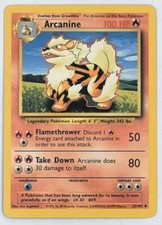 Pokemon Arcanine 23/102 Base Set Uncommon Non-Holo 1999 Trading Card