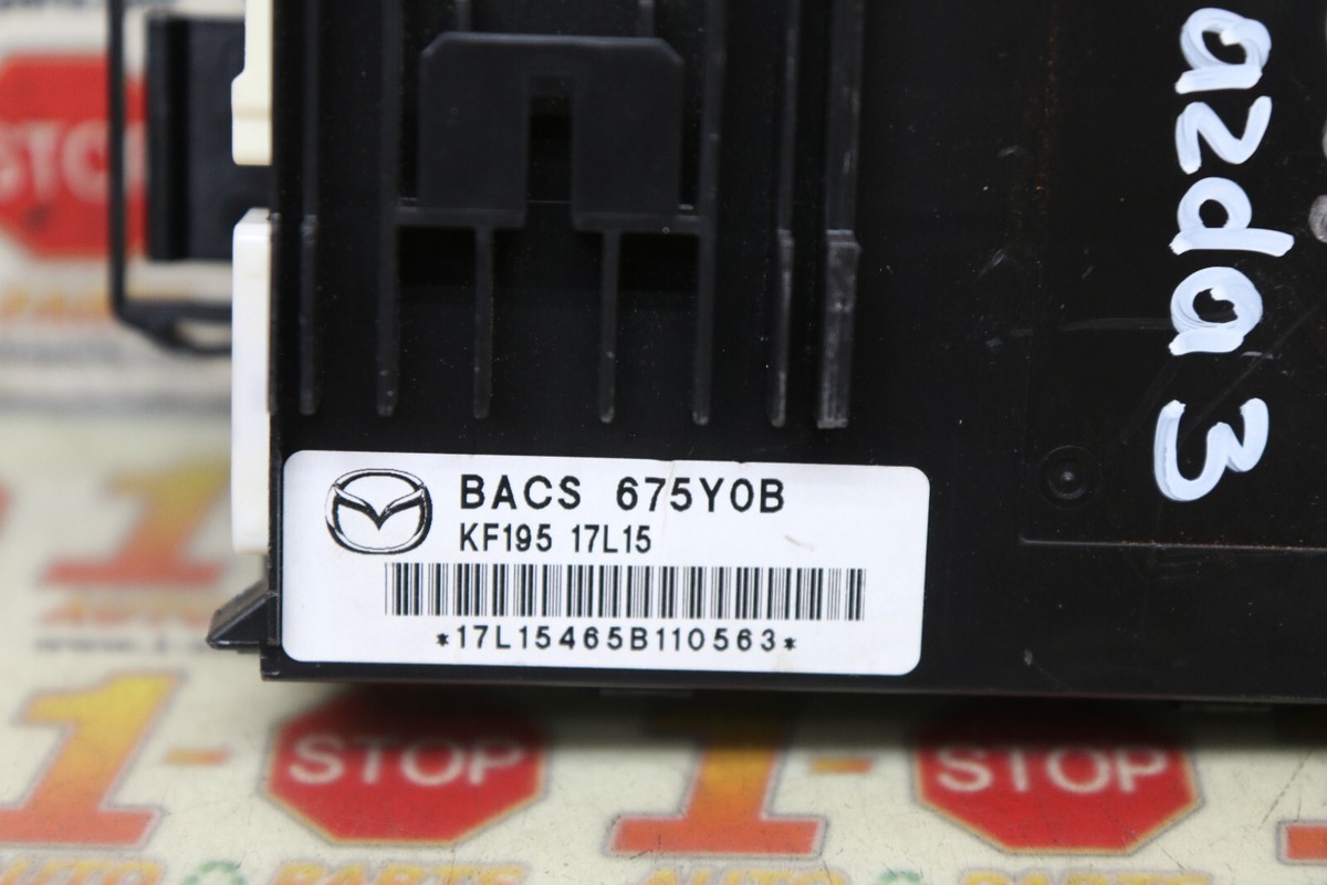2017 2018 MAZDA 3 LEFT REAR BODY CONTROL MODULE BCM BCU BACS675Y0B
