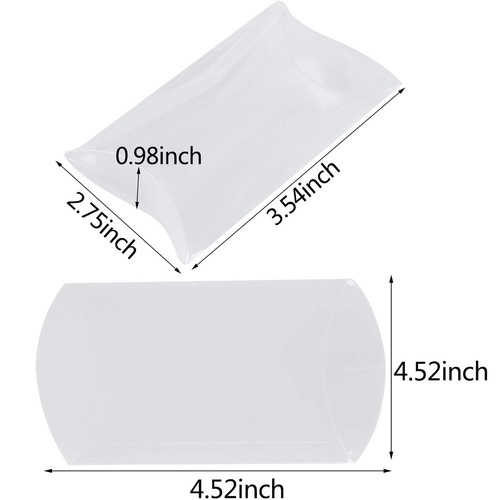 70 Pack Clear Plastic Pillow Candy Treat Gift Box for Wedding Birthday Party - Picture 8 of 9