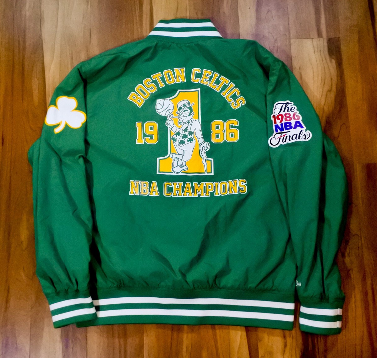 Boston Celtics M&N Warm Up Jacket 1986 NBA Champs Finals