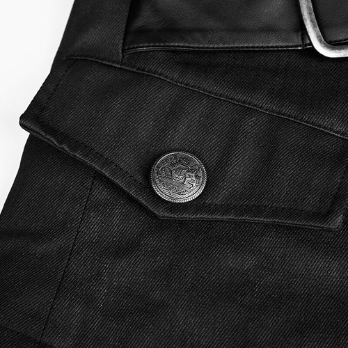 Punk Rave Dracarys Men's Waistcoat Vest Gothic Industrial Military Fetish Y-738 - Imagen 9 de 12