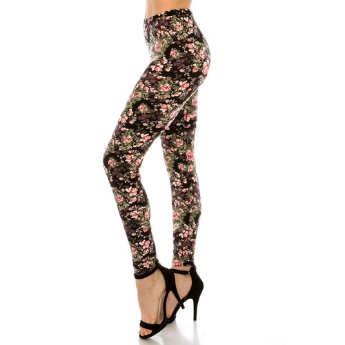 Leggings largos estampados para mujer de largo completo elásticos de material cepillado suave - Imagen 34 de 55