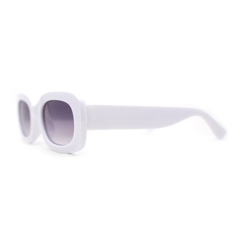 Girls Mod Narrow Rounded Rectangle Plastic Fashion Sunglasses - Picture 9 of 21